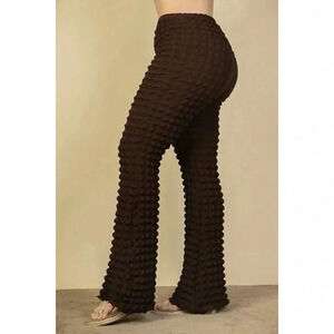 💥 Daisy brown bubble flared pants 3x